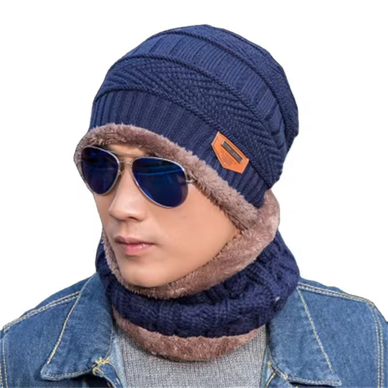 Beanie Wool Cap With Neck Warmer
