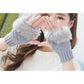 2 Pcs Wool Textured Fingerless Gloves