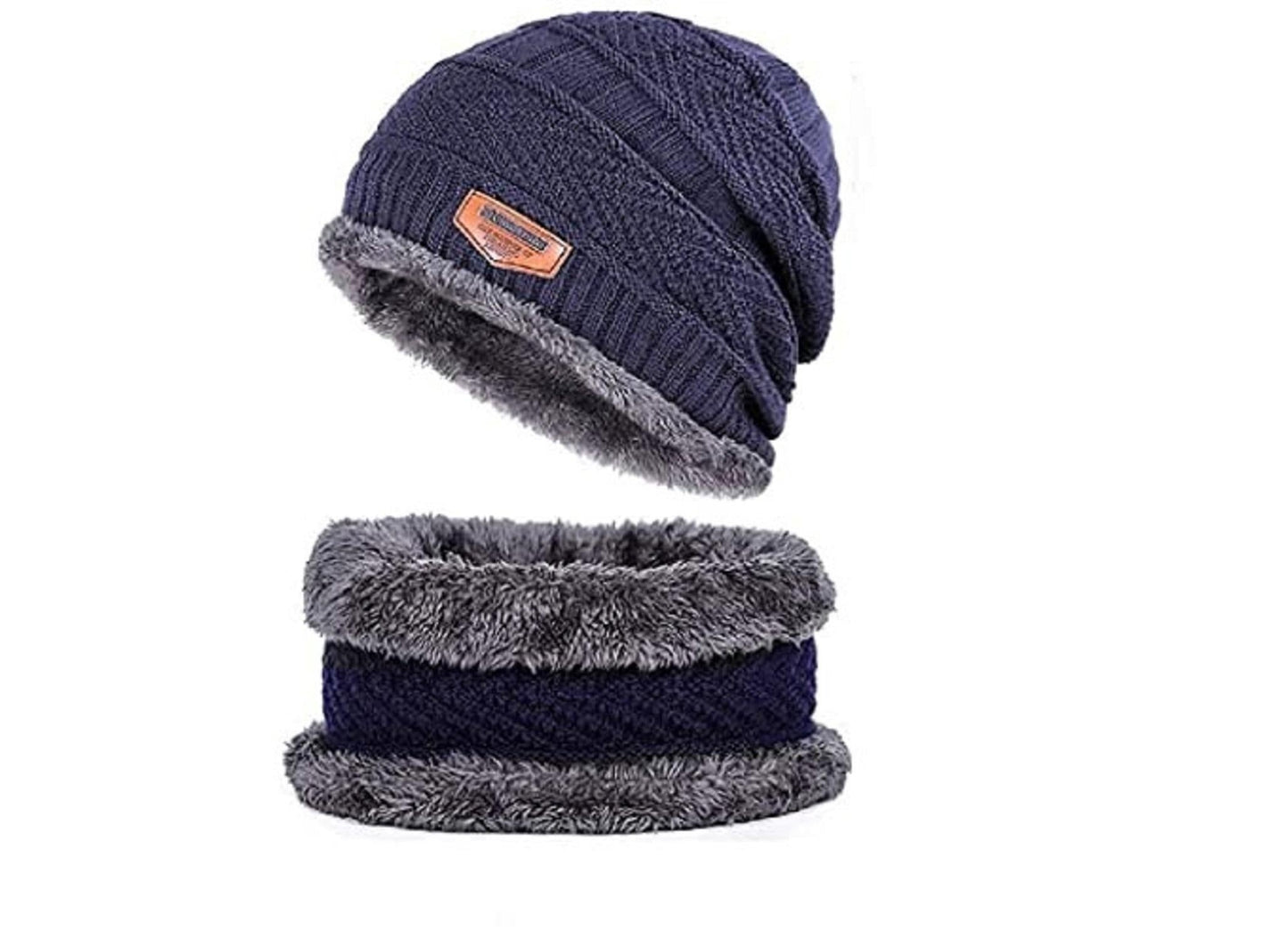 Beanie Wool Cap With Neck Warmer